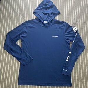 Columbia Blue Long Sleeve Hoodie Tee